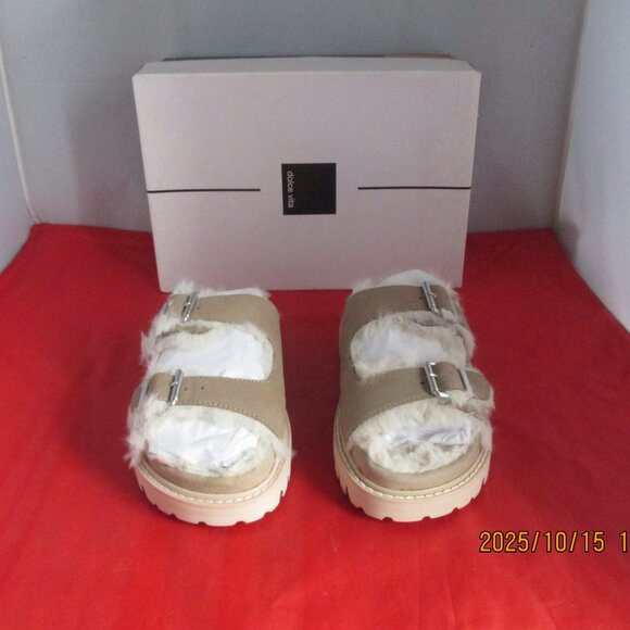 Dolce Vita Neelo Lug Footbed Sandals $120 - US Size 6 - Moss Nubuck - 1385 - Picture 4 of 11